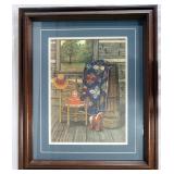 1057	SIGNED WILMA B. VINCENT LIMITED EDITION FRAMED PRINT NO. 1160/1500 DATED 1985.  APP. 19 1/2 X 2