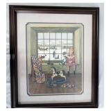 1060	SIGNED WILMA B. VINCENT LIMITED EDITION FRAMED PRINT NO. 98/500DATED 1985.  24 1/2 IN X 28 1/2 