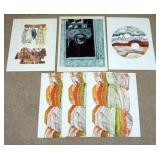1063	LOT OF SIX SIGNED NANCY DAVIS PRINTS/ARTIST PROOFS. LARGEST IS  AN ARTIST PROOF COLLAGRAH TITLE