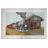 1065	SIGNED WILLIAM COOMBS LIMITED EDITION PRINT TITLED *EAST BOUND RUN* NO 195/500 PENCIL SIGNED LO