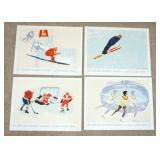 1074	LOT OF FOUR XII WINTER OLYMICS LAKE PLACID 1980 PRINTS. THEY MEASURE 25 IN X 19 IN & HAVE SOME 