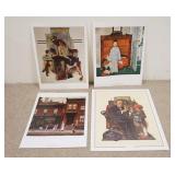 1079	LOT OF FOUR NORMAN ROCKWELL ART POSTERS. LOT INLCUDES *TIRED BUT HAPPY* *THE TRUTH ABOUT SANTA*