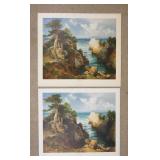 1096	LOT OF TWO THOMAS MORAN ART POSTERS BY THE NEW YORK GRAPHIC SOCIETY. BOTH ARE *MONTEREY, CALIFO