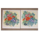 1097	LOT OF TWO ELAINE BENSON *AT THE GREENGROCER* ART EXHIBITION POSTERS. 25 3/4 IN x 21 1/2 IN