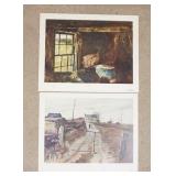 1103	LOT OF TWO ANDREW WYETH ART POSTERS; *CHESTER COUNTRY FARM* & *SPLIT ASH BASKET* BOTH ARE BY AA