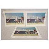 1110	LOT OF THREE EDWARD HOPPER ART POSTERS. ALL ARE *THE LEE SHORE, CAPE COD* PRINTED IN JAPAN BY H