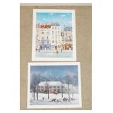 1111	LOT OF TWO MICHEL DELACROIX ART POSTERS BY TOUCHSTONE PUBLISHERS INC. *LA CHASSE D