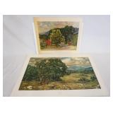 1115	LOT OF TWO LUIGI LUCIONI ART POSTERS; *ROUTE 7* COPYRIGHT 1946 BY ASSOCIATED AMERICIAN ARTISTS 