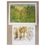 1124	LOT OF TWO ART POSTERS BY NEW YORK GRAPHIC SOCIETY; *OVERGROWN QUARRY* BY WILLIAM THON COPYRIGH