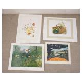 1129	LOT OF FOUR ART POSTERS BY NEW YORK GRAPHIC SOCIETY. LOT INCLUDES; *VIRGIN FOREST AT SUNSET* BY