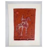 1140	SIGNED NISSAN ENGEL LIMITED EDITION PRINT. NO 100/150 PENCIL SIGNED LOWER RIGHT. HAS A TEAR IN 