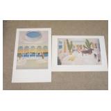 1142	LOT OF TWO FANCH ART POSTERS BOTH ARE BY IMPRESS GRAPHICS & DATED 1986. BOTH MEASURE  36 IN X 2