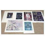 1147	LOT OF SIX SIGNED LIMITED EDITION PRINTS. SIGNATURE APPEARS TO READ *A. VITUEYS* THEY ARE DATED