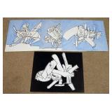 1149	LOT OF FOUR ORIGINAL WATERCOLORS ALL ARE SIGNED CICERO & DATED 1972. THERE ARE 28 1/2 IN X 22 1