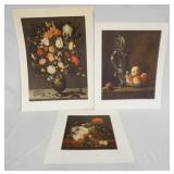 1151	LOT OF THREE STILL LIFE ART POSTERS. ALL WERE PRINTED IN GERMANY. LARGEST IS 31 1/2 IN X 23 3/4