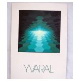 1156	YVARAL ART POSTER ON BOARD.  32 IN X 23 IN 