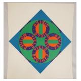 1157	ROBERT INDIANA *YEILD BROTHER* ART POSTER BY ABRAMS COLOR PRINT 24 IN X 28 IN. 