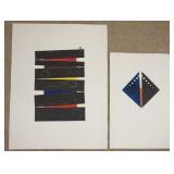 1158	LOT OF TWO SIGNED ALFRED DUNN LIMITED EDITION PRINTS; *SHARP BUTTERFLY II* NO. 4/50 & *BUTTERFL