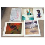 1159	LOT OF FIVE SIGNED LIMITED EDITION PRINTS. LARGEST IS 29 1/2 IN X 25 1/4 IN. 