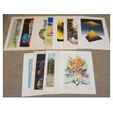 1162	LOT OF 13 SIGNED LIMITED EDITION PRINTS BY VARIOUS ARTISTS. SOME PRINTS HAVE DAMAGE AROUND BORD