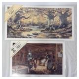 1179	LOT OF 2 SIGNED LEE ROBERSON LIMITED EDITION PRINTS *TAPESTRY IN GOLD* & *WINTER EVENING* BOTH 