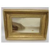 1011	JOHN WILLIAM CASILEAR OIL ON CANVAS, *SHAD FISHING ON LAKE GEORGE*, 18 IN X 10 1/4 IN IMAGE SIZ