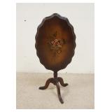 1064	TILT TOP STAND W/PAINT DECORATED FLORAL DESIGN, 21 IN DEEP X 14 1/4 IN WIDE X 21 1/4 IN HIGH