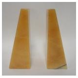 1076	MODERN MARBLE BOOKENDS, 8 IN HIGH