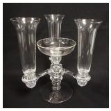 1084	CRYSTAL EPERGNE, 11 1/4 IN HGIH
