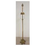 1090	BRASS & IRON FLOOR LAMP W/ONYX BASE