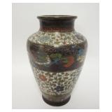 1101	CLOISONNE VASE W/CHARACTER STAMP AT BASE, 9 3/4 IN HIGH