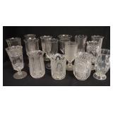 1112	GROUP OF 15 ANTIQUE PATTERN GLASS CELERIES. TALLEST IS 8 5/8 IN