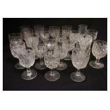 1115	GROUP OF 23  ANTIQUE PATTERN GLASS GOBLETS, TALLEST IS 6 3/4 IN