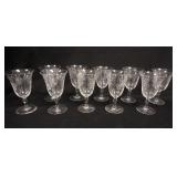 1130	9 PIECE CUT STEMWARE, 5 3/4 IN HIGH
