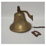 1155	BRONZE BELL W/GREAT RESONANCE, HAS MOUNTING BRACKET, 8 IN HIGH, 8 IN BOTTOM DIAMETER