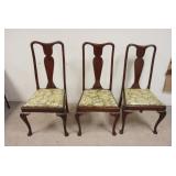 1169	3 QUEEN ANNE STYLE CHAIRS