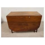 1180	WALNUT DROP LEAF TABLE, 43 IN W X 28 1/4 IN H X 21 IN CLOSED & 67 IN OPEN