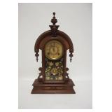 1203	WALNUT VICTORIAN CLOCK, 24 1/2 IN H