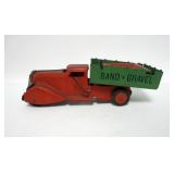 1207	ANTIQUE TOY PRESSED STEEL SAND AND GRAVEL TRUCK WITH SCREEN, 11 IN LONG