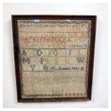 1213	ANTIQUE SAMPLER DATED 1846, 16 1/4 IN X 18 1/4 IN