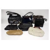 1214	GROUP OF 8 PURSES, LARGEST IS 13 1/2 IN WIDE, ONE SIGNED JUNESS