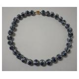 1282	ASIAN PORCELAIN BEADED NECKLACE IT IS 24 IN L