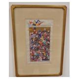 1291	ILLUMINATED MANUSCRIPT IN GILT FRAME. 15 IN X 21 1/2 IN INCLUDING FRAME.