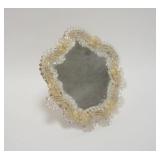 1008	VENETIAN GLASS FRAME W/GILDING, CAN HANG OR TABLE TOP, 8 1/2 IN X 9 1/2 IN