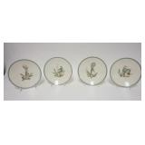 1013	4 ROYAL COPENHAGEN PLATES DEPICTING MEN W/LARGE FRUIT, 8 IN