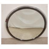 1030	CHROME FRAME ROUND BEVELED MIRROR, 40 IN DIAMETER