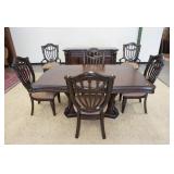 1034	FAIRMONT DESIGNS 10 PC DINING ROOM SET INCLUDING DINING TABLE WITH 2 LEAVES, 6 CHAIRS AND SIDEB