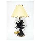 1067	ORNAMENTAL TABLE LAMP, MONKEYS CLIMBING BANANA TREE, 27 IN HIGH
