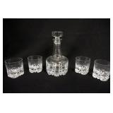 1070	ORREFORS DECANTER WITH 4 TUMBLERS