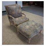 1111	UPHOLSTERED ARMCHAIR W/ OTTOMAN